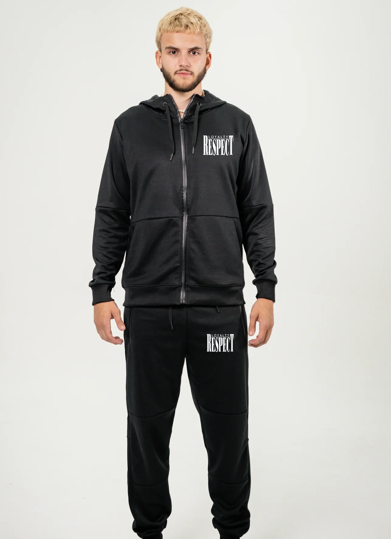 Loyalty Respect Tech Jogging Suits (White Embroidery)