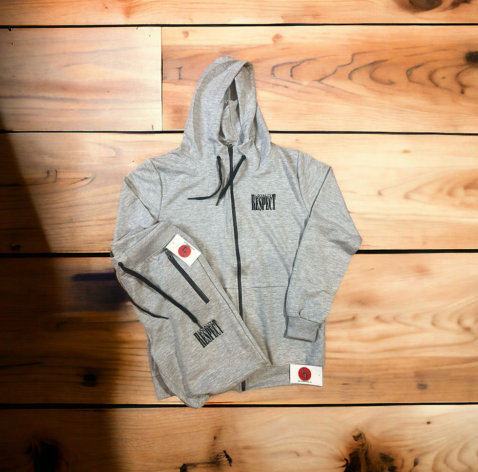 Thumbnail: Loyalty Respect Tech Jogging Suits (White Embroidery)