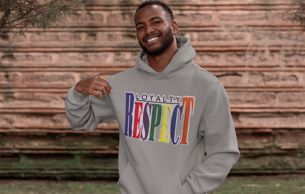 Thumbnail: Loyalty Respect Multi-Color Patch Hoodie Unisex