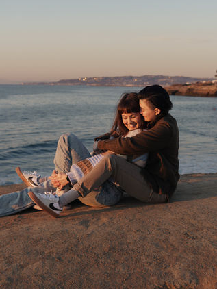 Queer Couple Photoshoot at Sunset Cliffs San Diego, California 