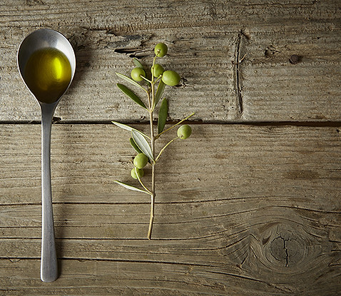 Olive Branch und Olivenöl
