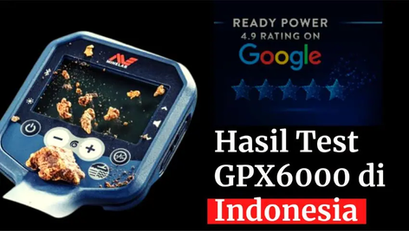 Hasil tes GPX 6000 di lapangan emas di Sumatera. 