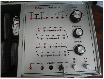 kontrol box long range metal detector