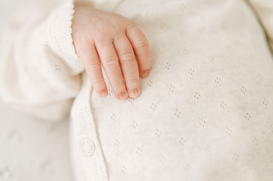 A newborn baby's hand