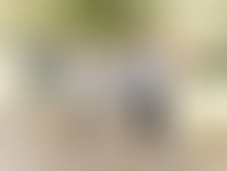 A family of 9 stand together outside under a tree