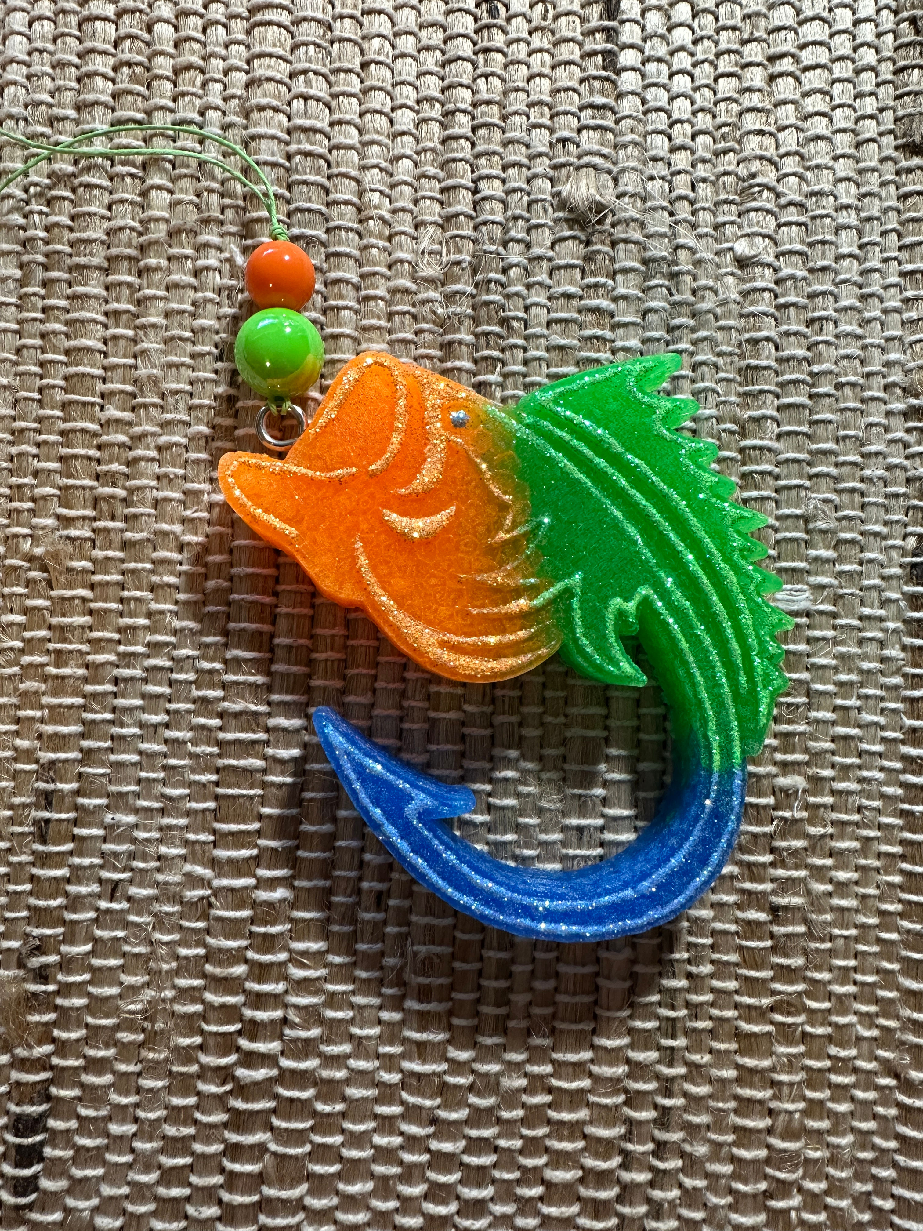 Fish and Hook Car Freshie