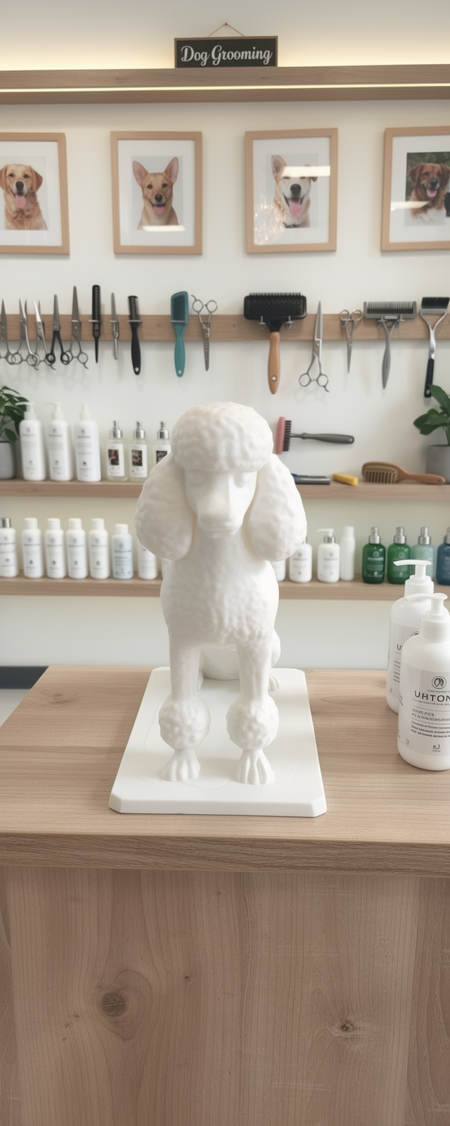 Poodle statue