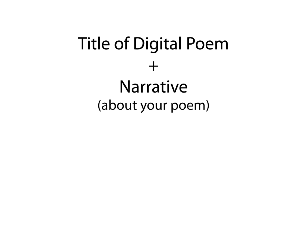 Digital Poem Structure