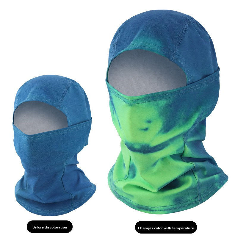 Thumbnail: Temperature-sensitive respiratory discoloration headgear