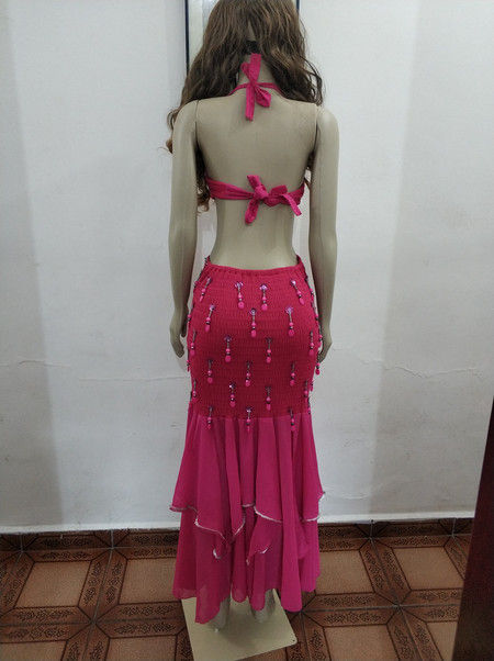 Roupa de Dança do Ventre Rosa