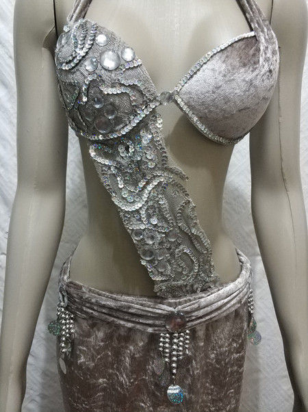Roupa de Dança do Ventre Prata