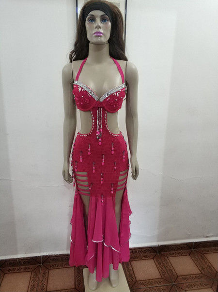 Roupa de Dança do Ventre Rosa