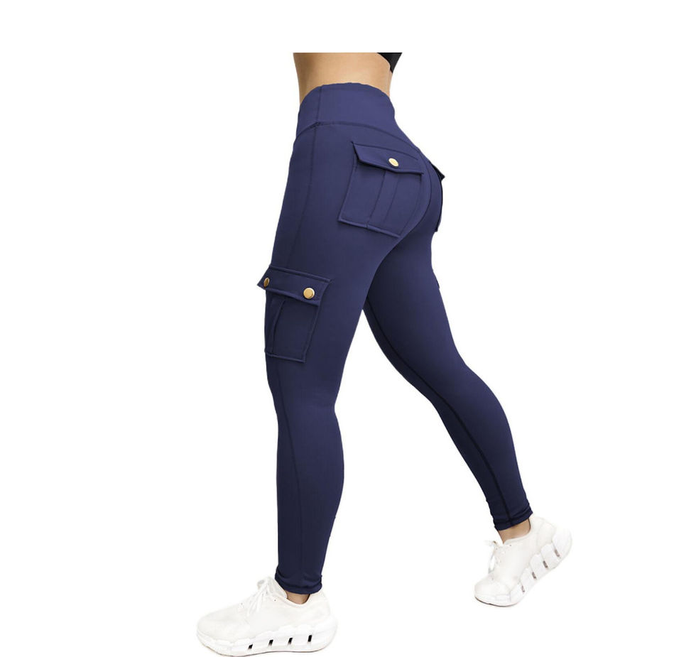 Miniatura: Pockets Gym Leggings Women High Waist Fashion Fitness Pants Skinny Stretch Outdo