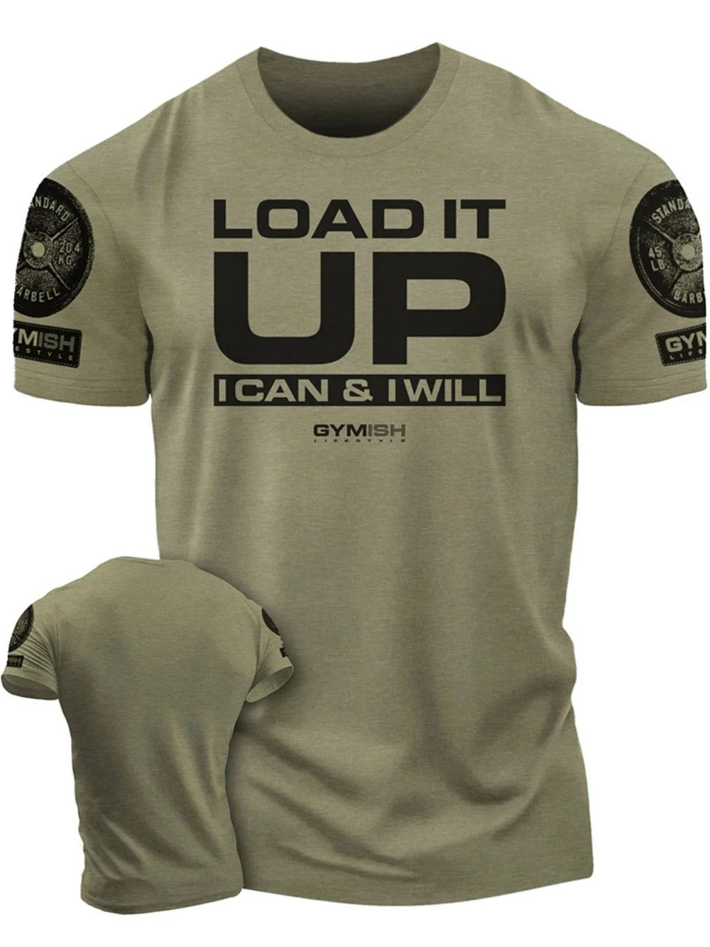 Men's Summer Fashion Fitness Training Letter Printed Breathable Round Neck T-shi