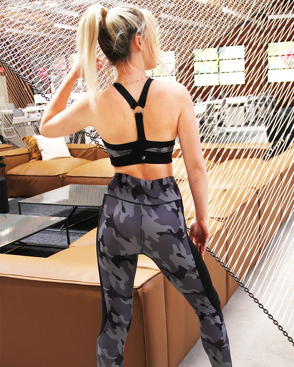 Miniatura: Veloso Supplex Moisture-Resistant Fashion Leggings & Sports Bra Set