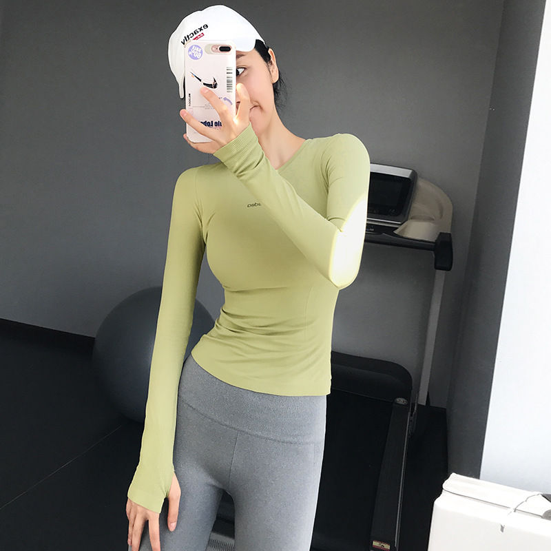 Miniatura: Fitness Tops Women Tight Sports Long Sleeve Yoga Clothing Running Training Cloth