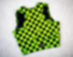 checkerboard alien crop top