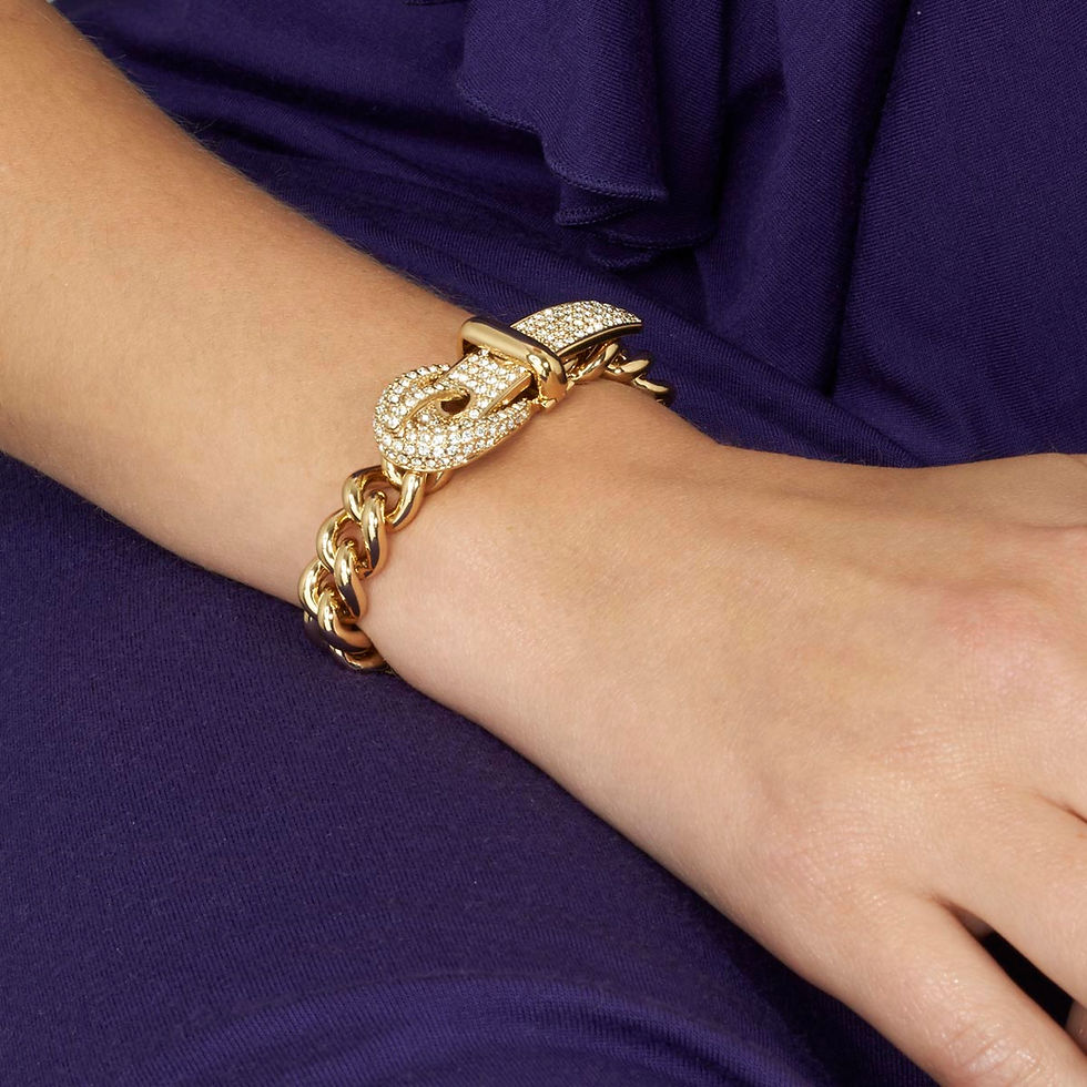 Together Always Crystal Belt Buckle Bracelet For Her
