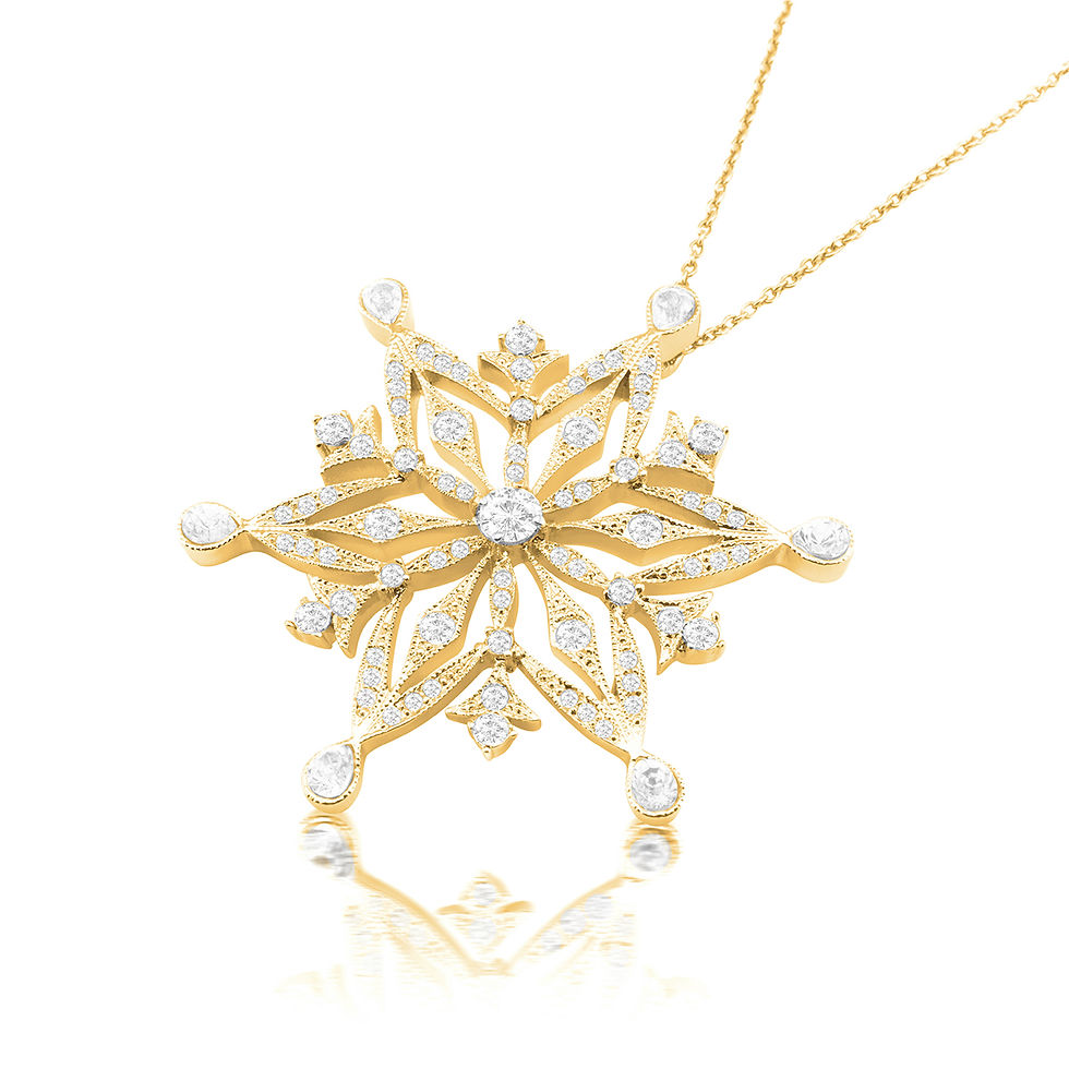 Sparkling Snowflake Crystal Pendant