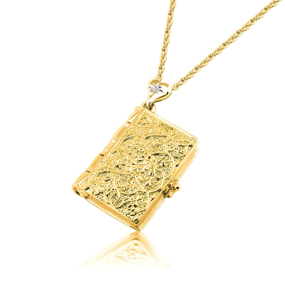 Little Book Of Mothers Memories Diamond Book Pendant