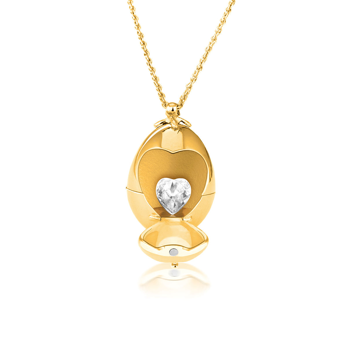 Treasured Heart Faberge Crystal Locket