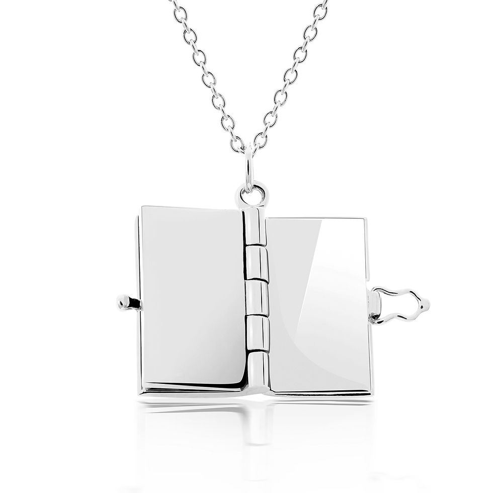 Thumbnail: Plain Diamond Book Locket Pendant For Mothers