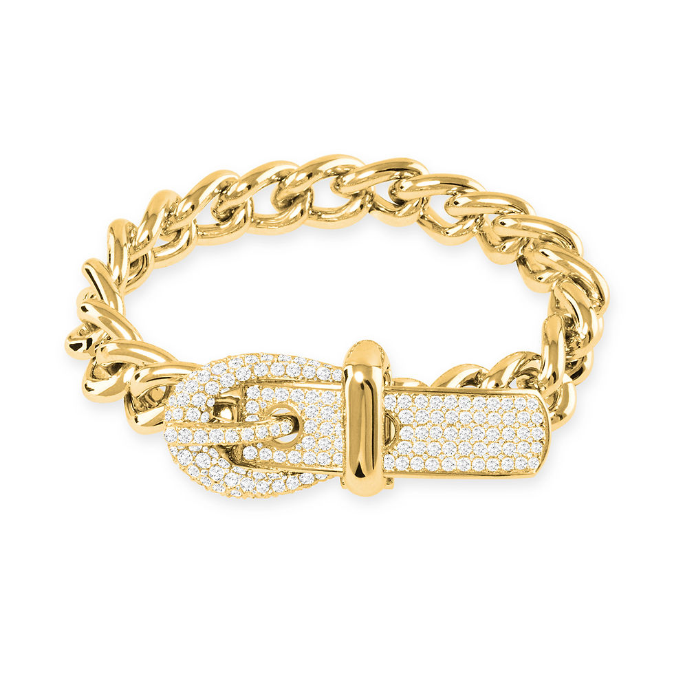 Together Always Crystal Belt Buckle Bracelet For Daughters