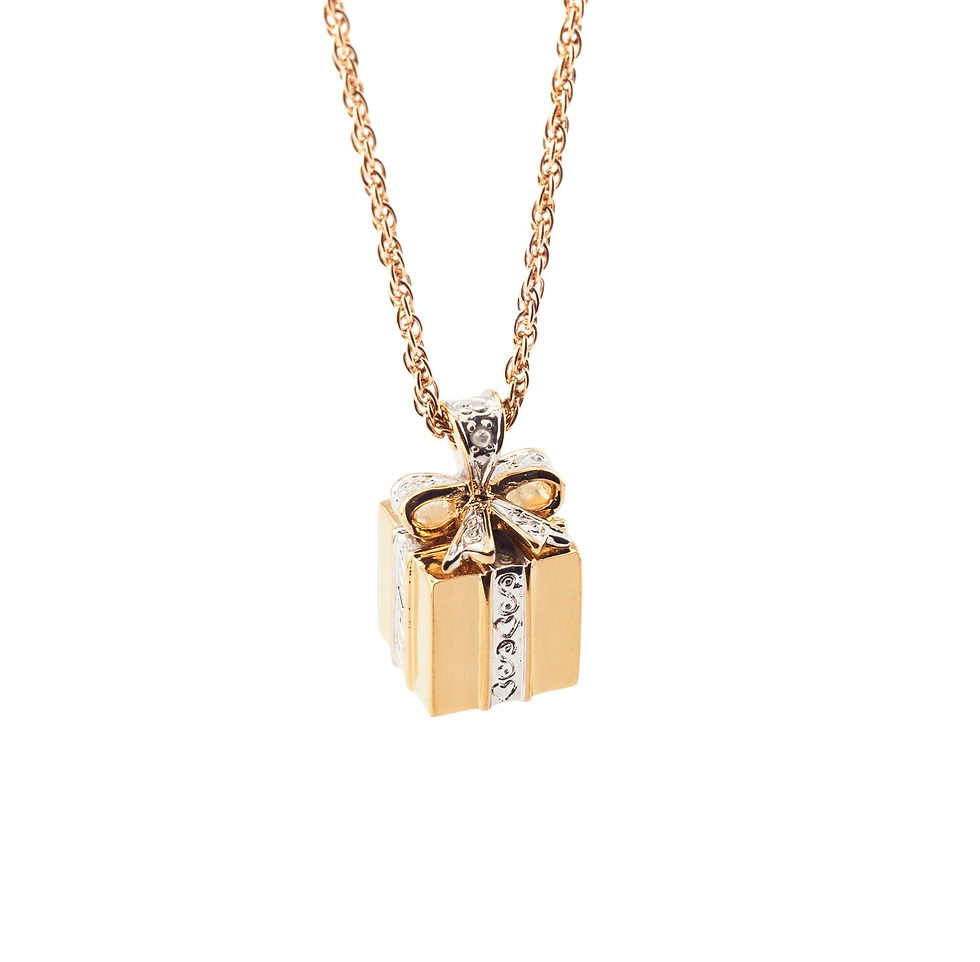 Diamond Gift Box Pendant For Mothers