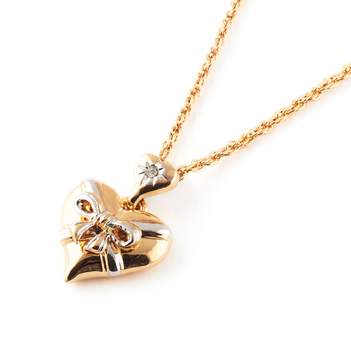 My Mother, My Heart, My Love, Gift Of Love Diamond Bow Mini Pendant