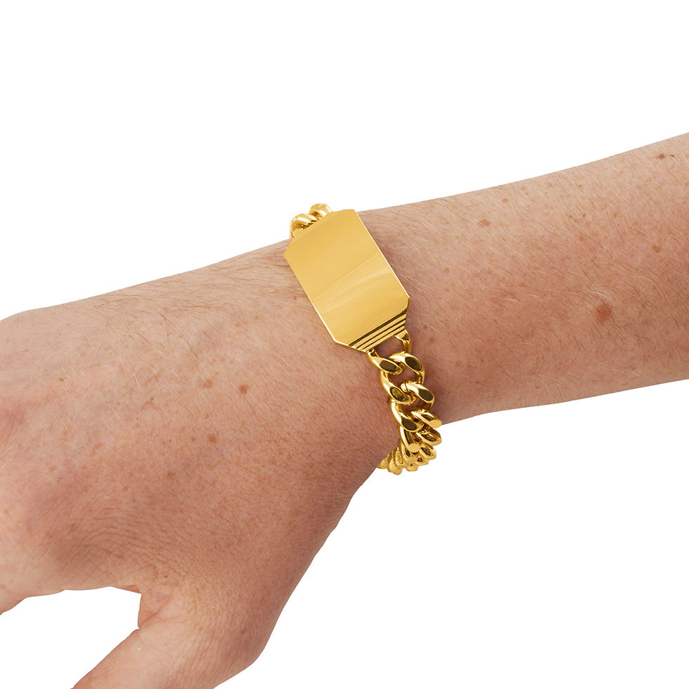 Thumbnail: Mens Dog Tag ID Bracelet For Him