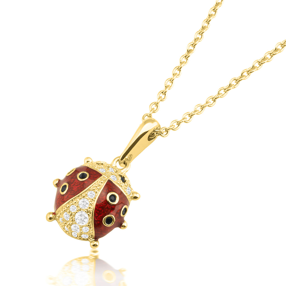 Lucky Ladybug Crystal Pendant For Grandmothers