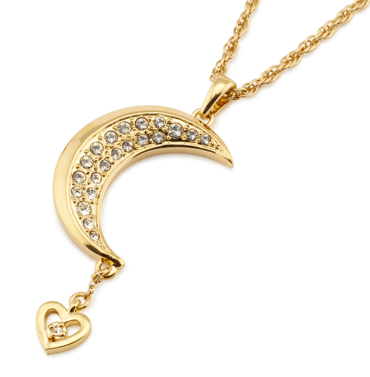 To The Moon And Back Diamond Crystal Pendant