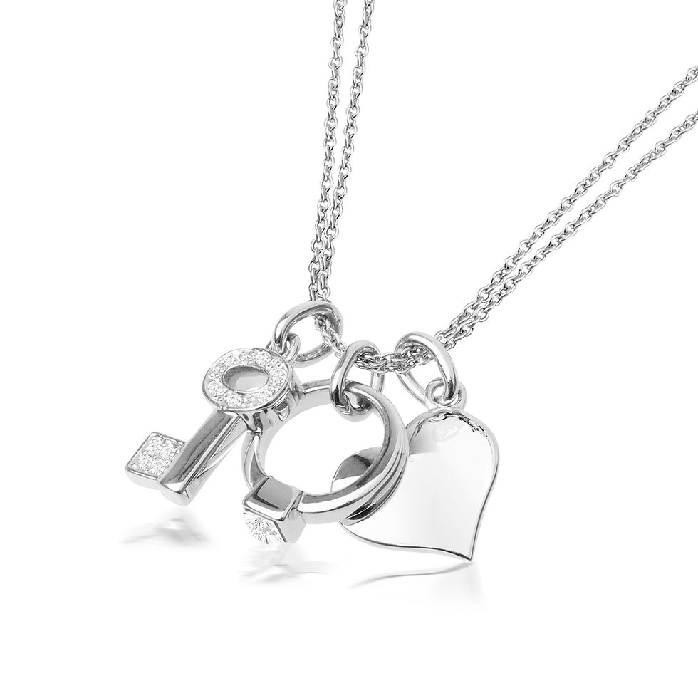 Thumbnail: Key To My Heart Charm Pendant