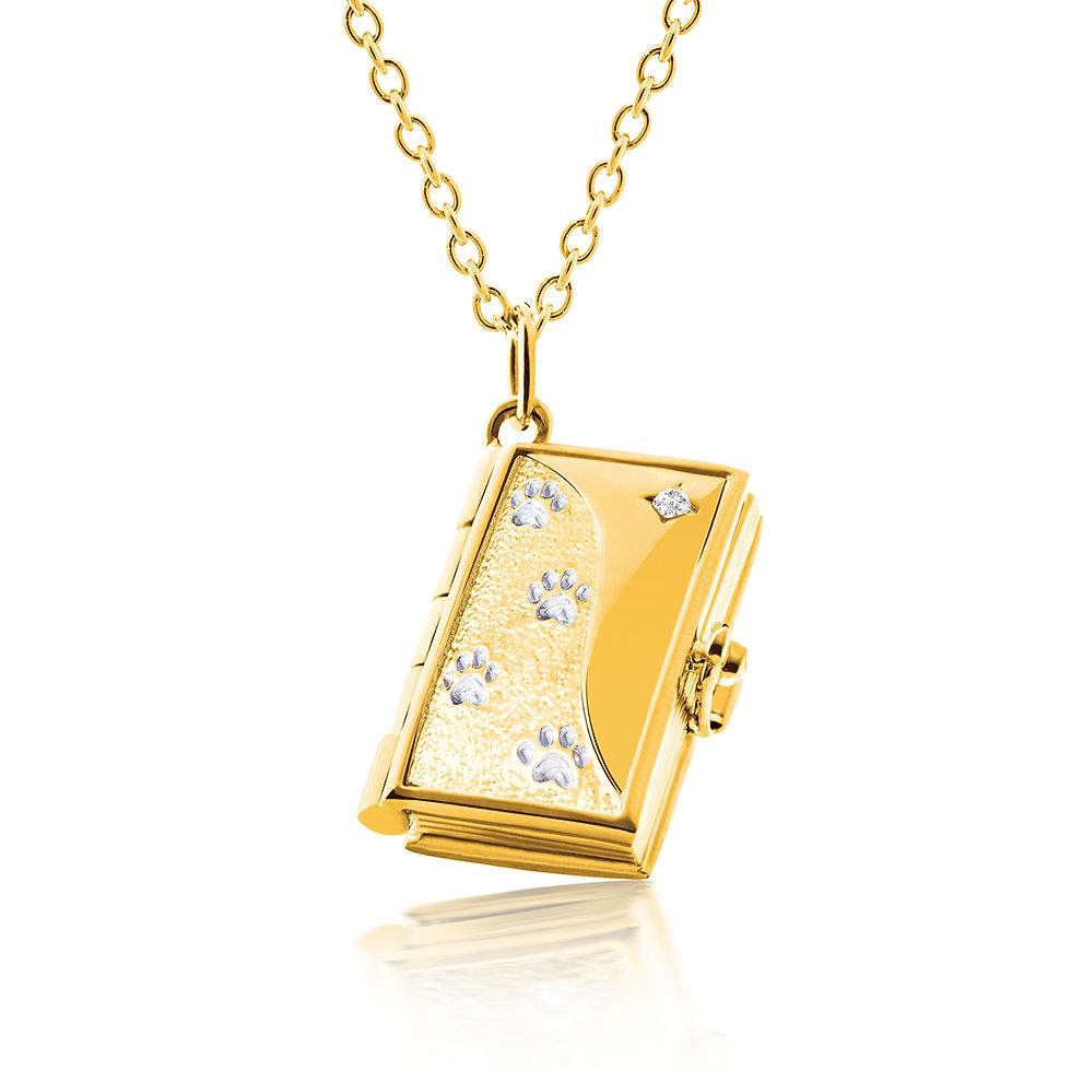 Pawprints On Your Heart Diamond Locket Pendant For Her