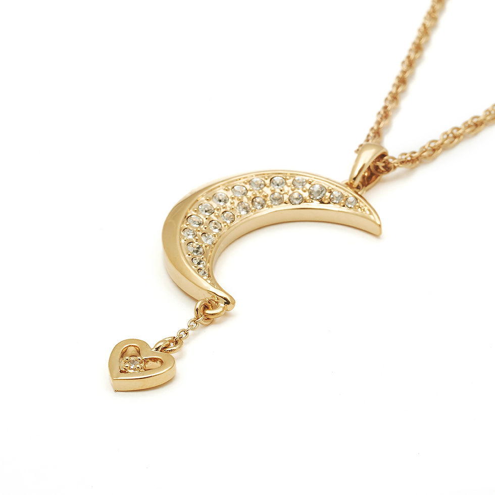 To The Moon And Back Diamond Crystal Pendant