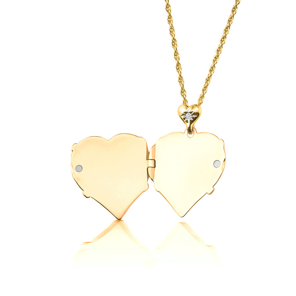 Thumbnail: My Heart, My Love, Gift Of Love Diamond Bow Locket Pendant