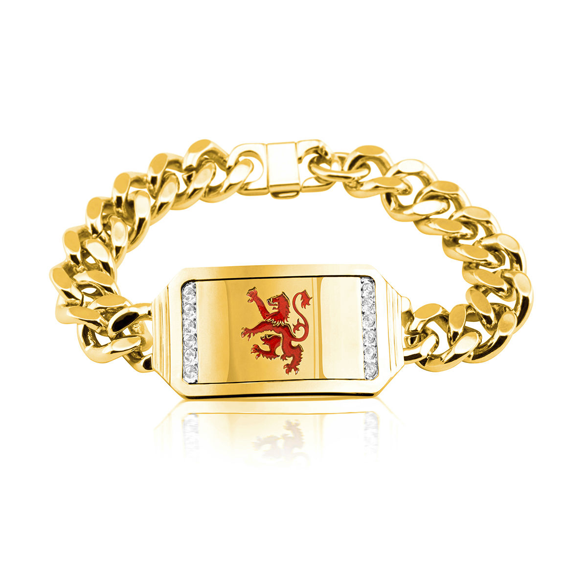 Scottish Lion Crystal ID Bracelet