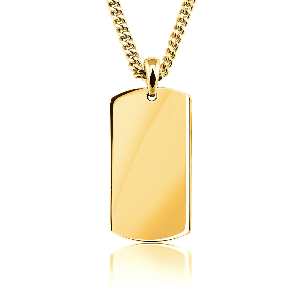 Scottish Saltire Crystal Dog Tag Pendant