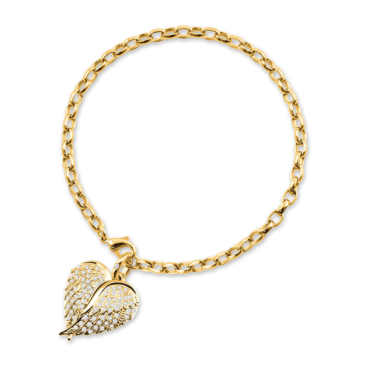 Watching Over You Crystal Angel Wings Bracelet For A Granddaughter