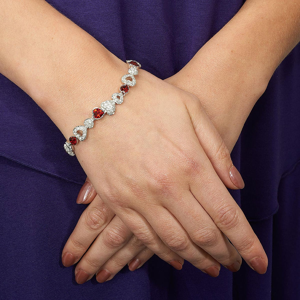 Crystal Heart Bracelet For Her