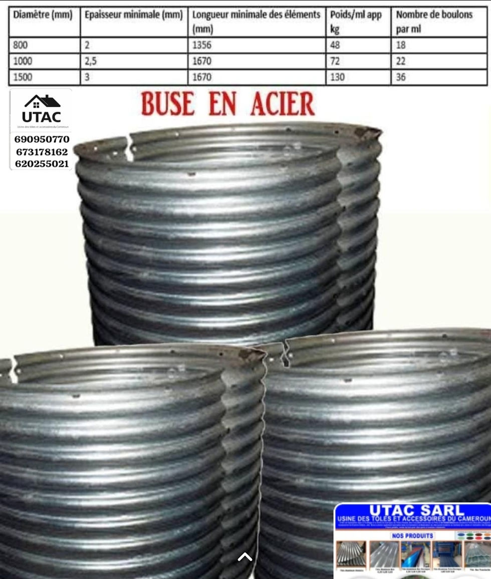 Miniature : Buses métallique galvanisé Diamètres 1500mm