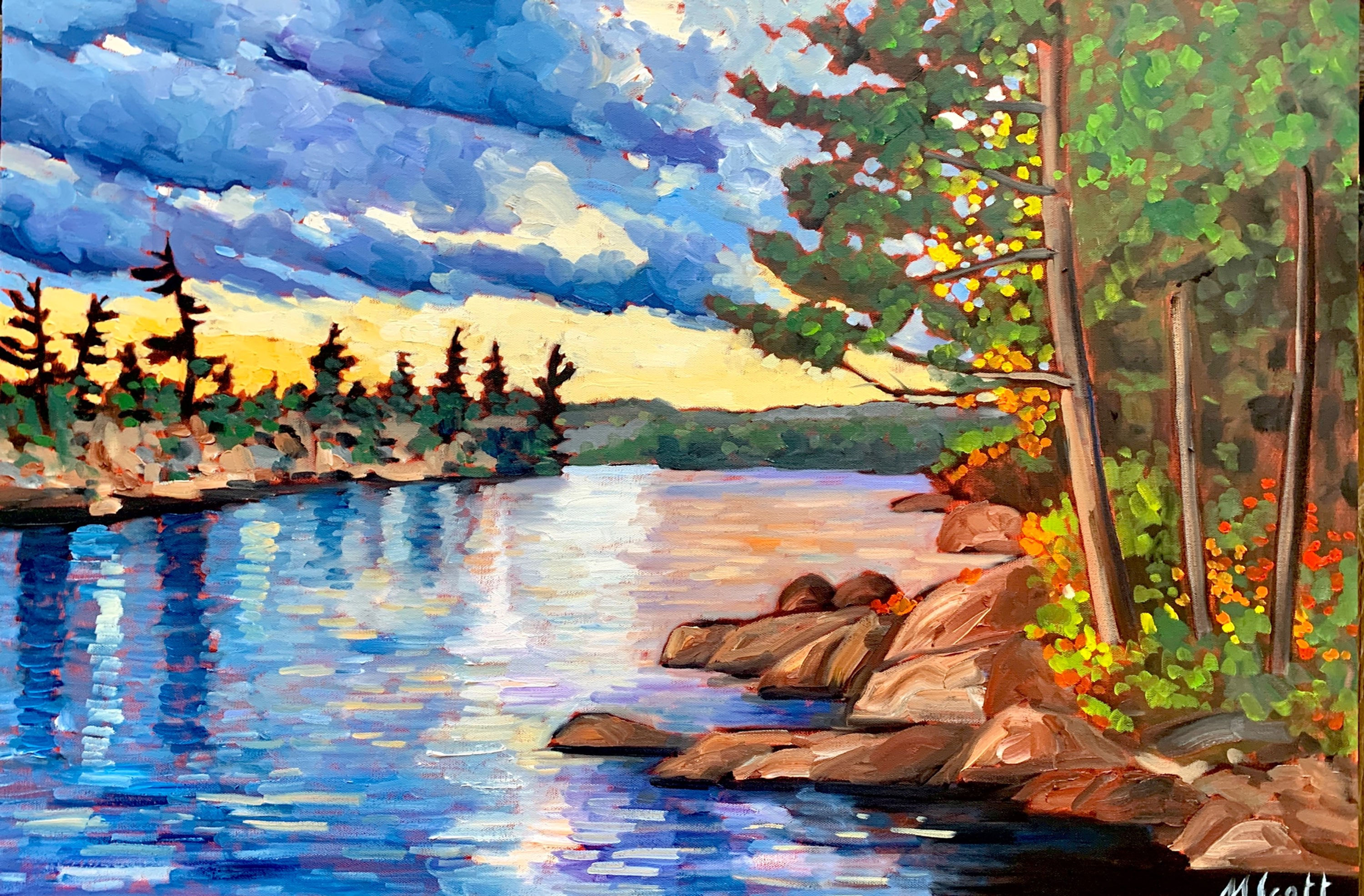 24x35” Lake Reflections