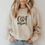 Thumbnail: Sand sweatshirt with the words Cat Mom and a leopard paw