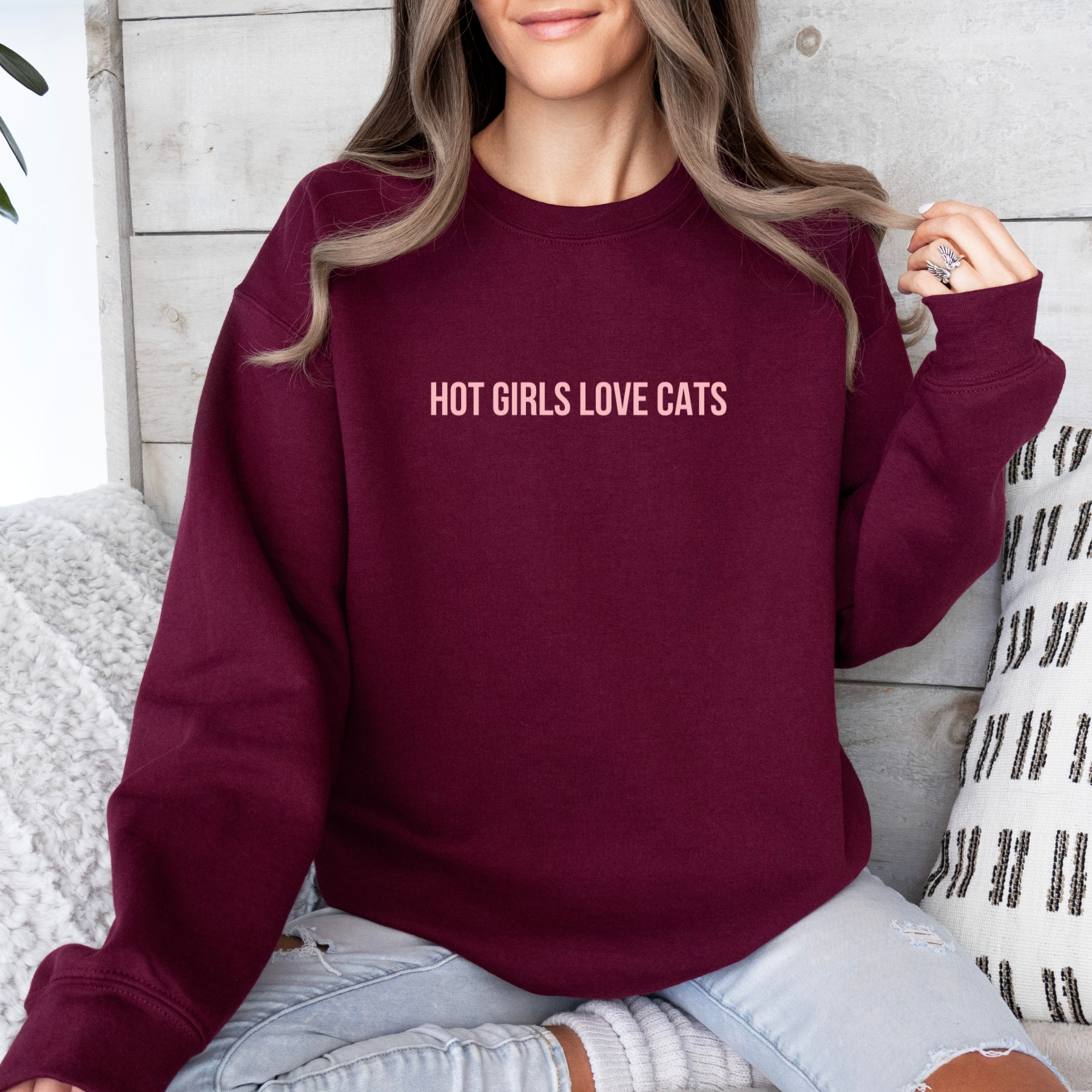 Hot Girls Love Cats Sweatshirt