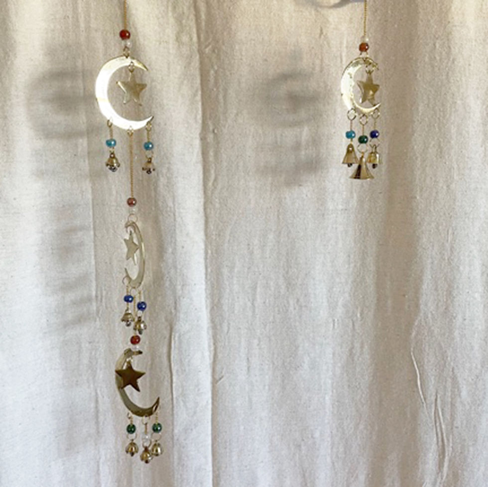 Thumbnail: Brass Moon and Stars Hanging Chime