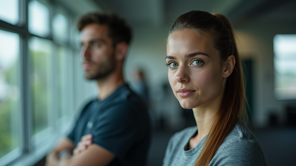 High angle view of a focused training session