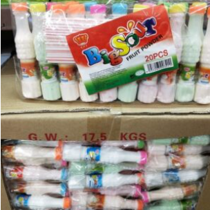 [ 20 pcs ] Big Sour Fruit Powder Bottle