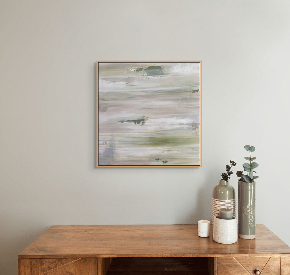 Thumbnail: Terrestrial: Abstract with Gold & Silver Leaf, green 20x20