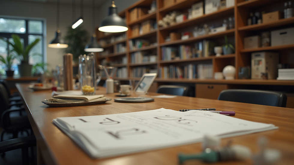 Eye-level view of a study space filled with bar prep materials