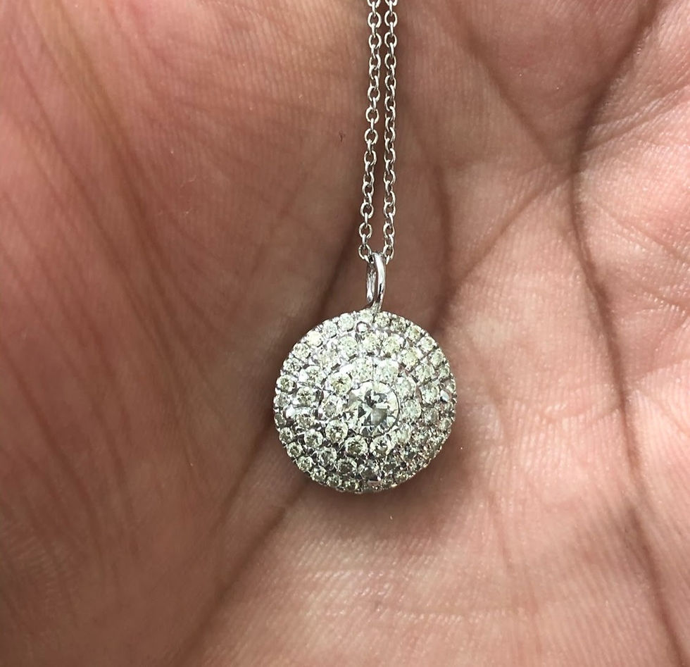 Diamond Snowball Necklace